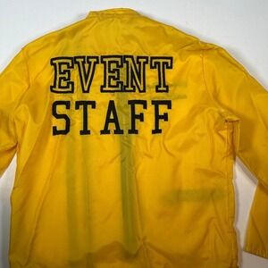 Vintage‎ Event Staff Yellow Jacket MEDIUM Riverside County Windbreaker Flaws
